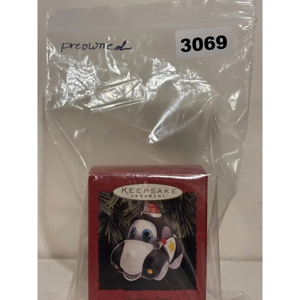 Hallmark Keepsake Ornament 1995 Christmas Patrol Police Car QX5959 Handcrafted‎